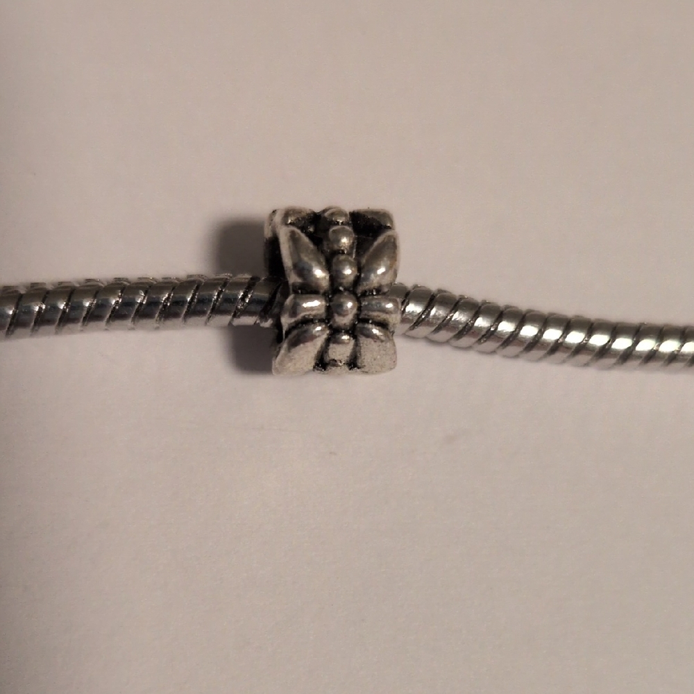 Silver Spacer Charm for Pandora Style Bracelet